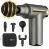 Mini Portable Electric Massage Gun | Deep Tissue Muscle Massager with 4 Heads