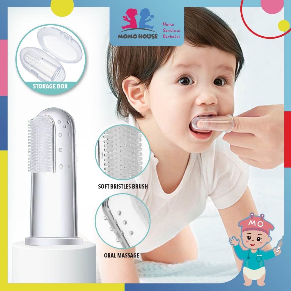 Tasfi Soft Silicone Baby Finger Toothbrush & Oral Massager with Case 2