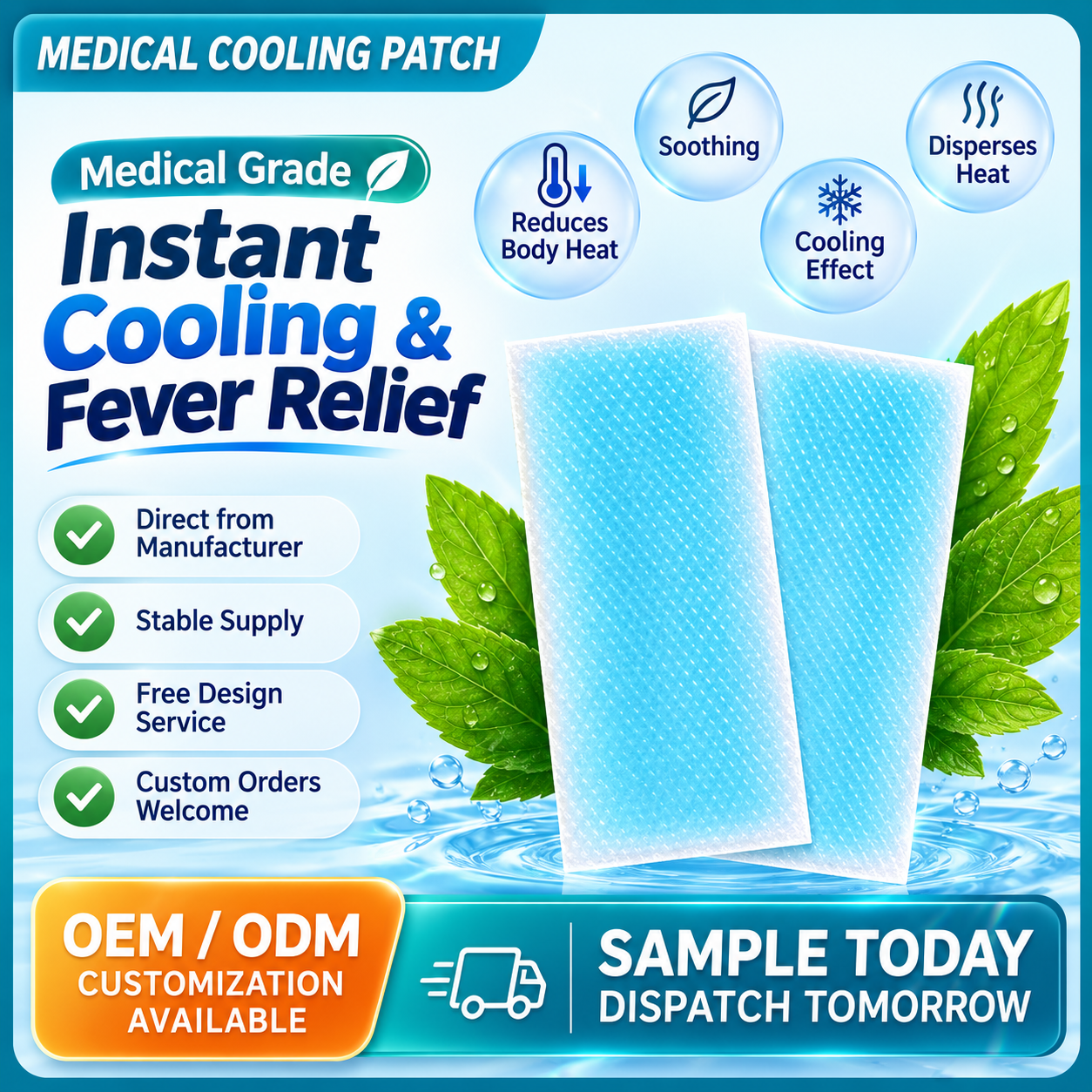 Tasfi Medical Grade Fever Cooling Patch (5 pcs) for Instant Relief 2