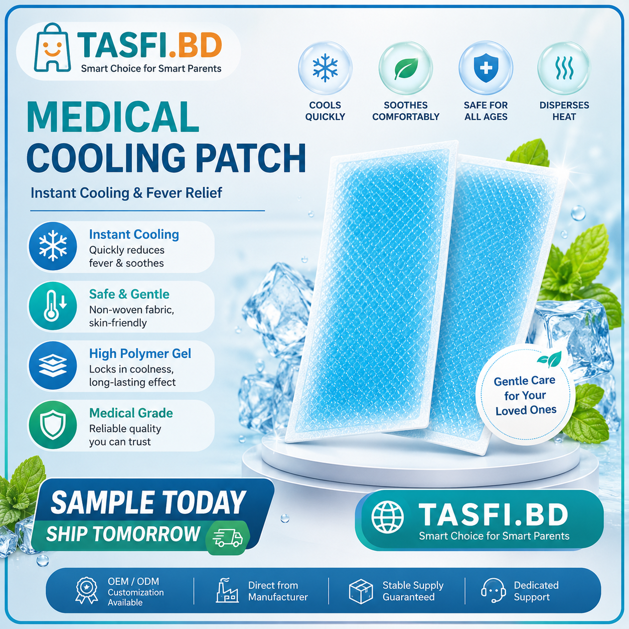 Tasfi Medical Grade Fever Cooling Patch (5 pcs) for Instant Relief 3