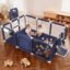 Extra Large Baby Playpen with Basketball Hoop & Soccer Goal